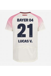 Bayer Leverkusen Lucas Vazquez #21 Jalkapallovaatteet Vieraspaita 2025-26 Lyhythihainen